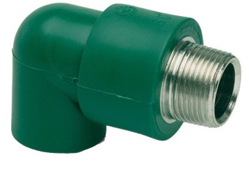 Codos 90° fusión rosca macho